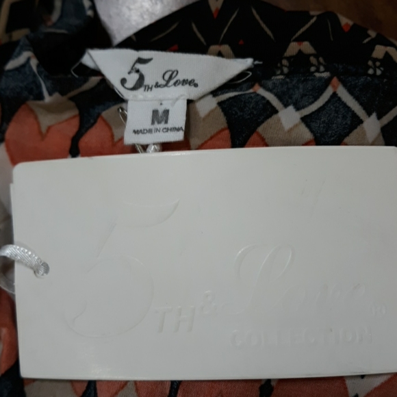 NWT 5th & Love geometric pattern dress med - Picture 6 of 6